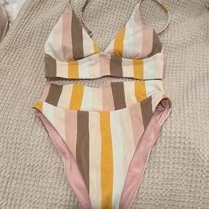 Aerie - stripped swim set